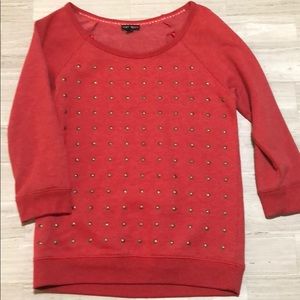 Red embellished Sweater top